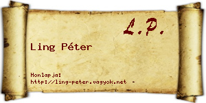 Ling Péter névjegykártya